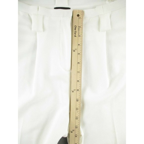 TopShop Pants Womens 10 White Slacks Relaxed Fit Tapered Stretch Casual - Picture 5 of 10